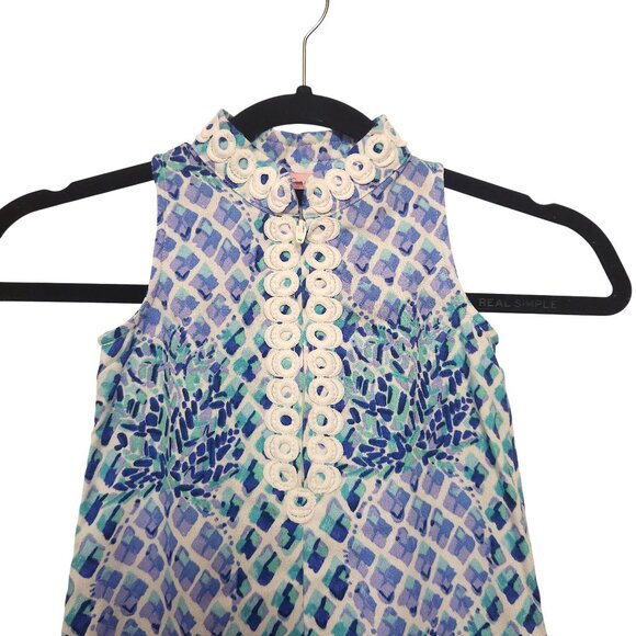 Lilly Pulitzer Girls Jane Shift Dress Size 3 Coastal Pineapple - Picture 3 of 11